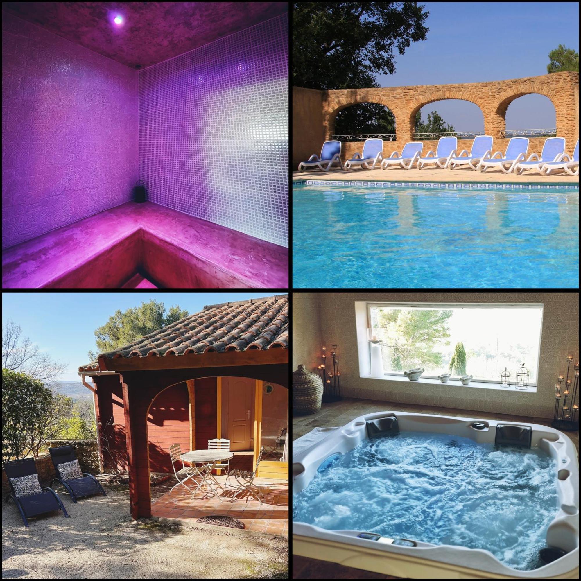 Pousterle De Sabran - Piscine & Hammam Lägenhet Exteriör bild